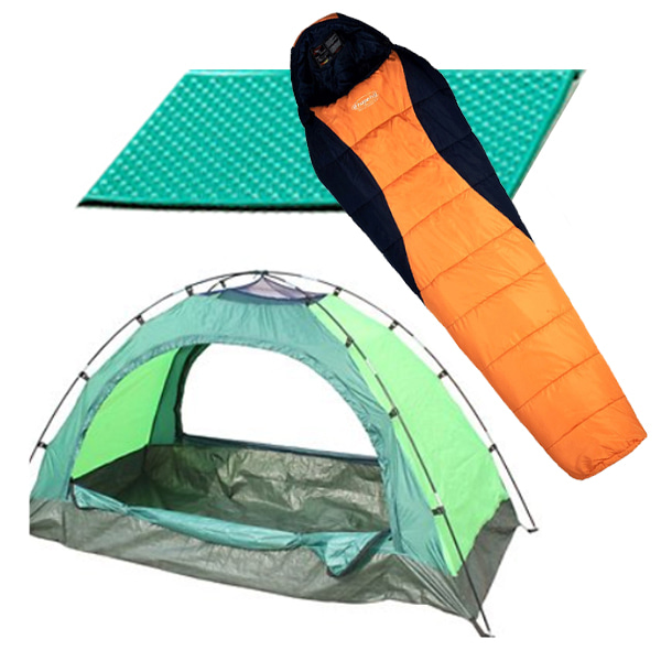 부산가자낚시-텐트 1-2인용 침낭-텐트매트-충전식매트