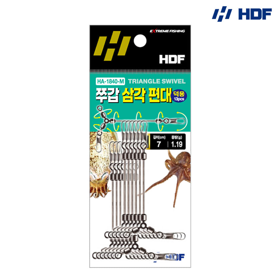 해동 HA-1840 쭈갑 삼각편대(덕용) 쭈꾸미 갑오징어 낚시채비