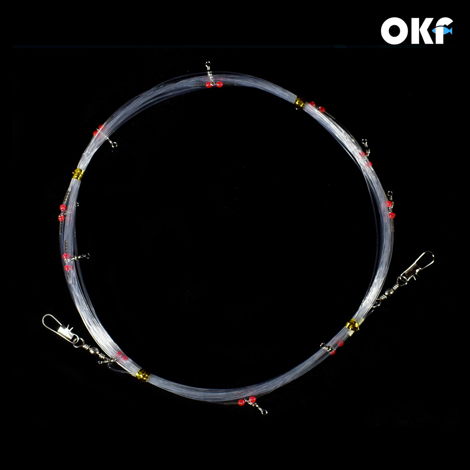 OK피싱 OKF-H10 Bulk 갈치기둥줄 본선채비 10단 벌크포장 (일반구슬/투명라인)