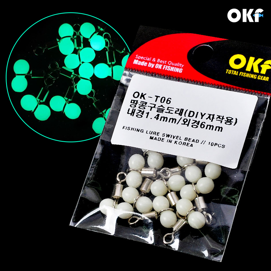 OK피싱 OKF-T06 땅콩구슬도래 (10개입) 갈치기둥줄 자작채비용