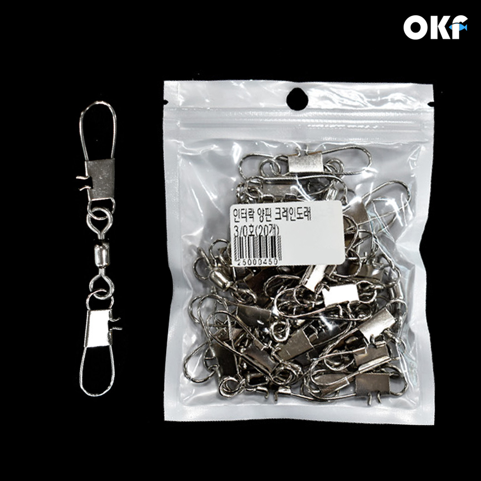 OK피싱 OKF-A440 크레인 인터락 양핀도래 3/0호(20개입)