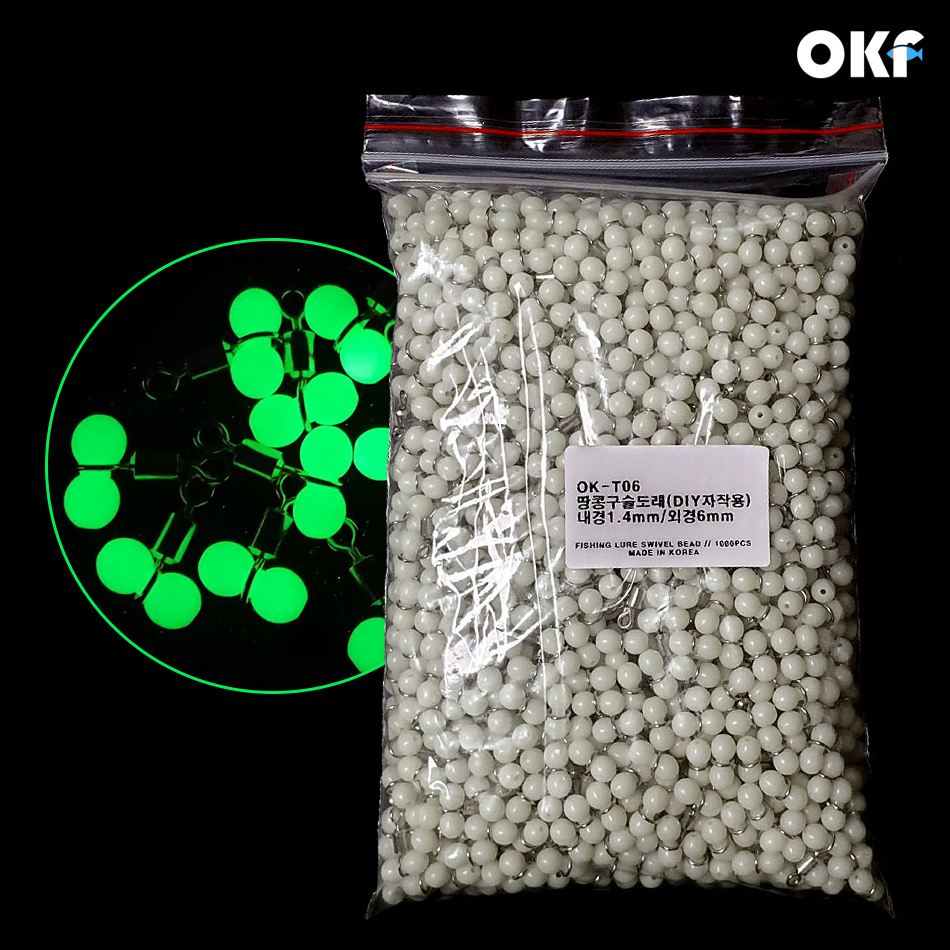 OK피싱 OKF-T06-1000 땅콩구슬도래 (1000개입 벌크포장) 대용량 갈치기둥줄 자작채비용