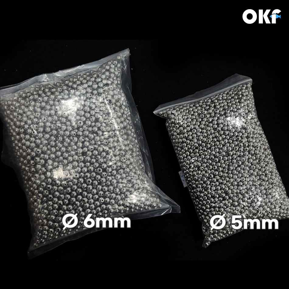 OK피싱 OKF-M05 Bulk 메탈구슬 5mm, 6mm 대용량(약 5,000개입)